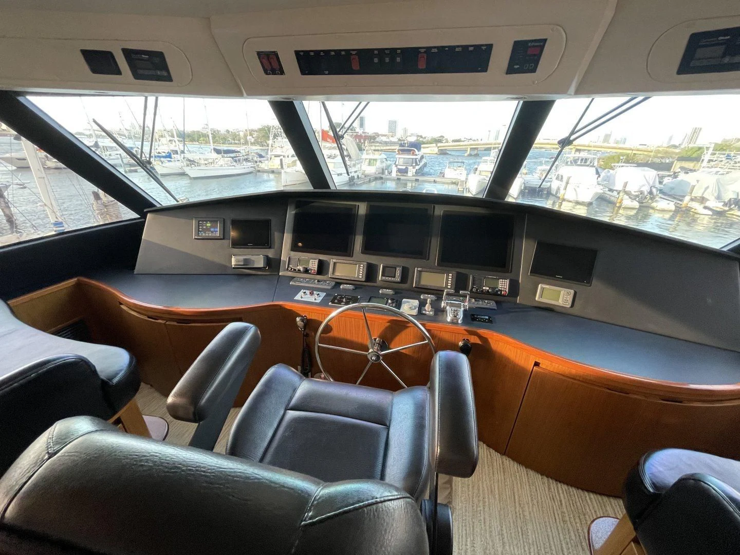 inside of a car aboard LAST CALL Yacht for Sale
