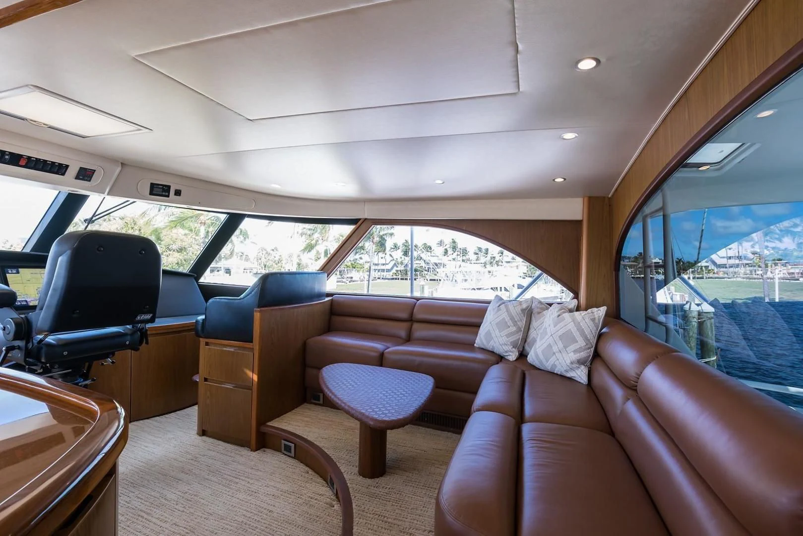 inside of a car aboard LAST CALL Yacht for Sale