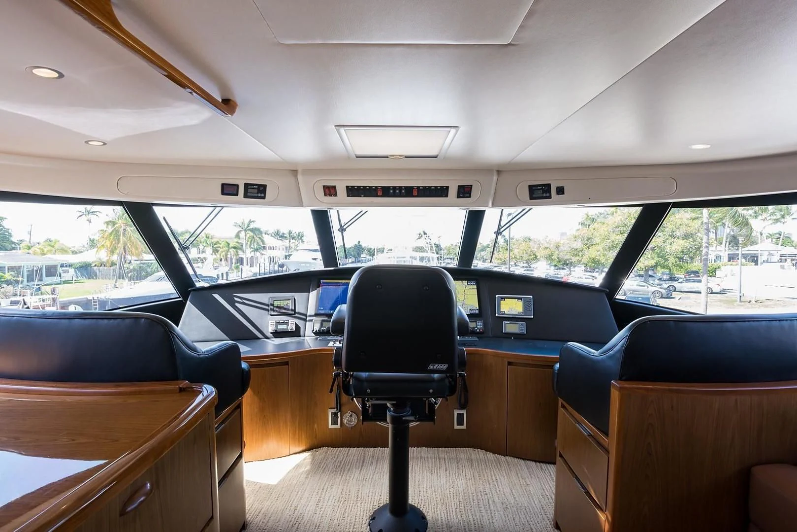 inside of a vehicle with a seat and a seat and a seat belt aboard LAST CALL Yacht for Sale