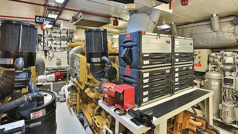 a room full of machines aboard NORDIC STAR Yacht for Sale