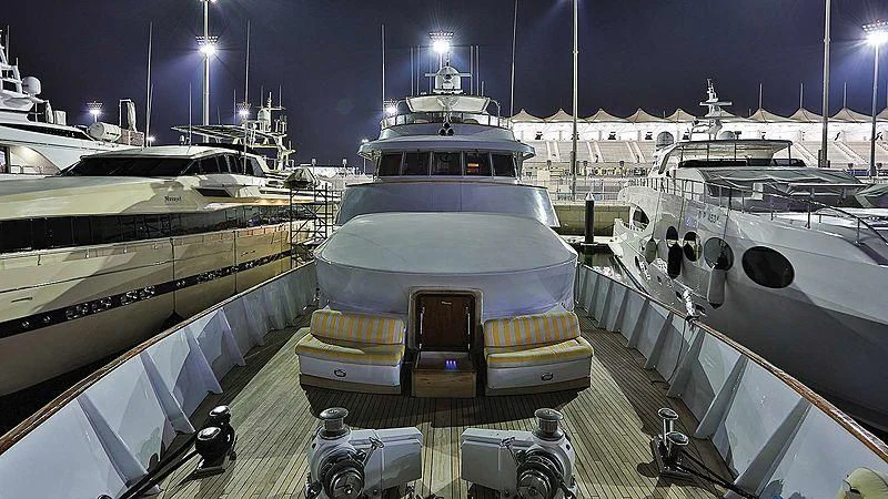 a large ship docked at a pier aboard NORDIC STAR Yacht for Sale