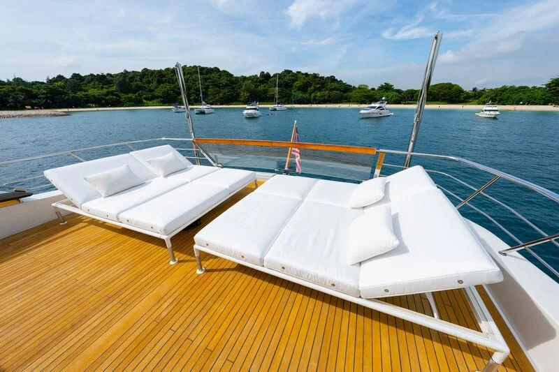 a boat on the water aboard DA MOON Yacht for Sale