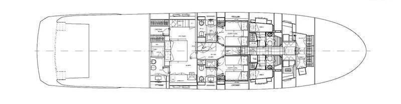 diagram, engineering drawing aboard DA MOON Yacht for Sale