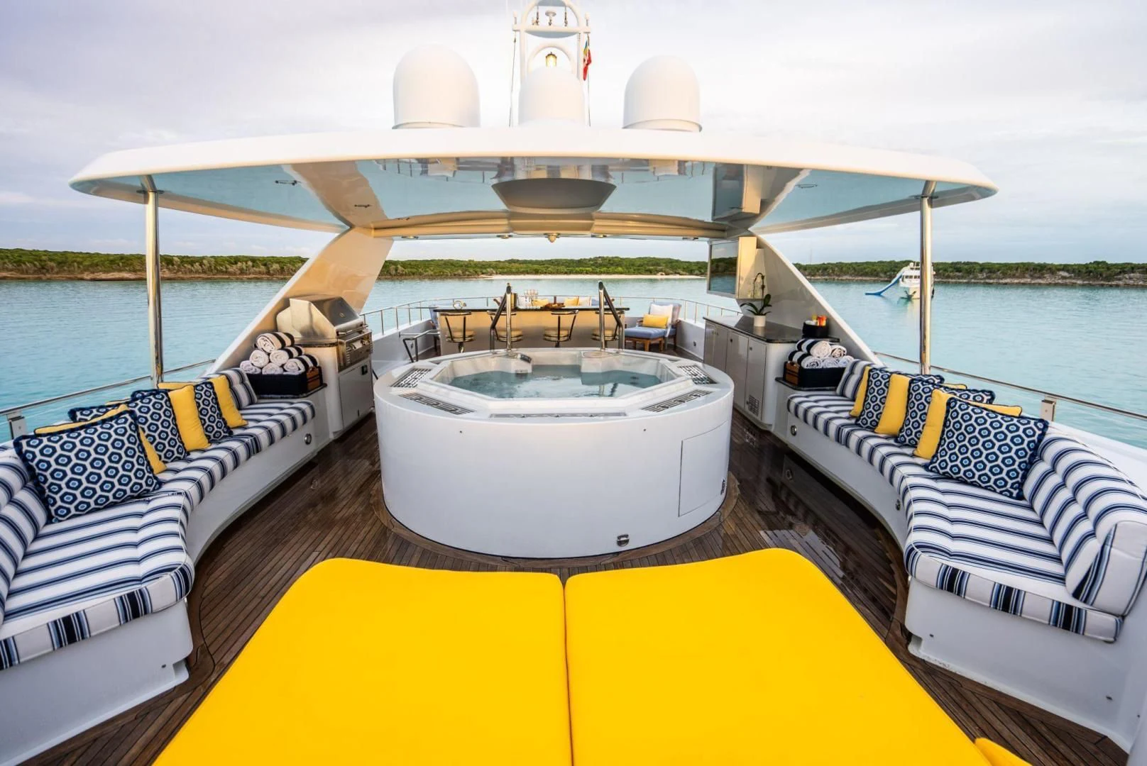 a boat on the water aboard GRADE I Yacht for Charter
