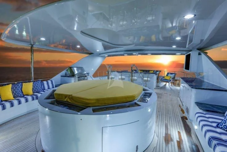 a large white machine in a room aboard GRADE I Yacht for Charter