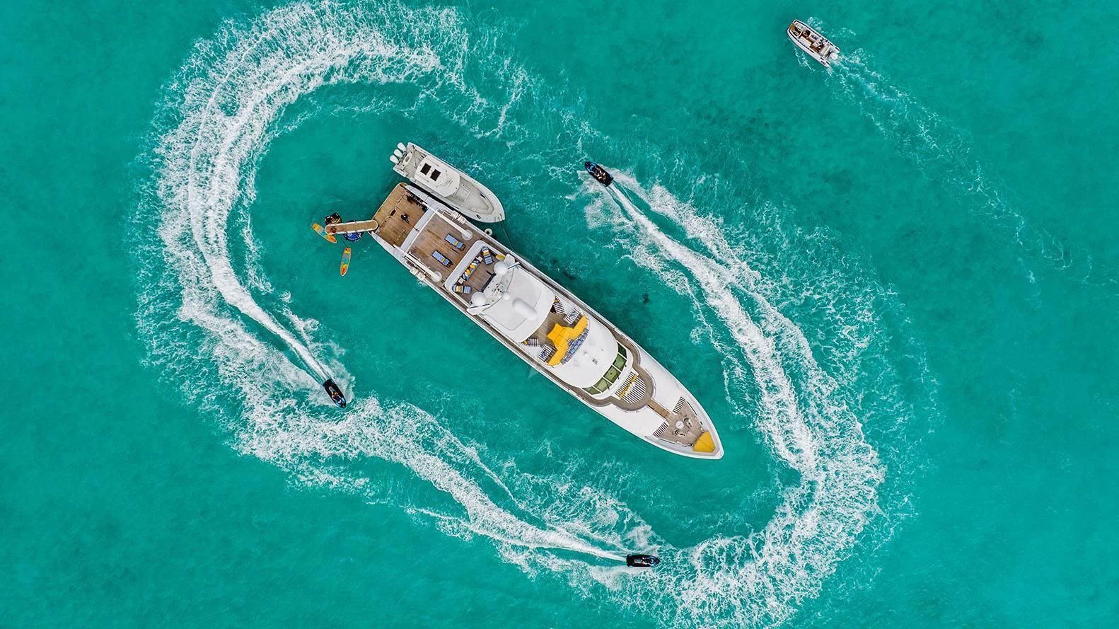 a boat on the water aboard GRADE I Yacht for Charter