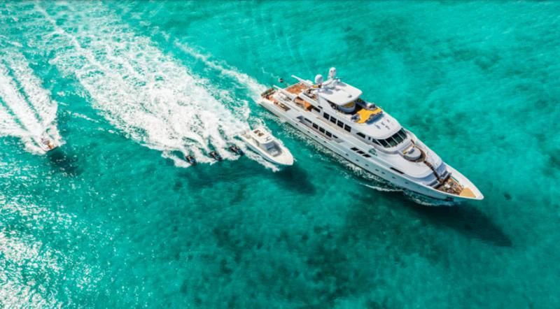 a ship in the water aboard GRADE I Yacht for Charter