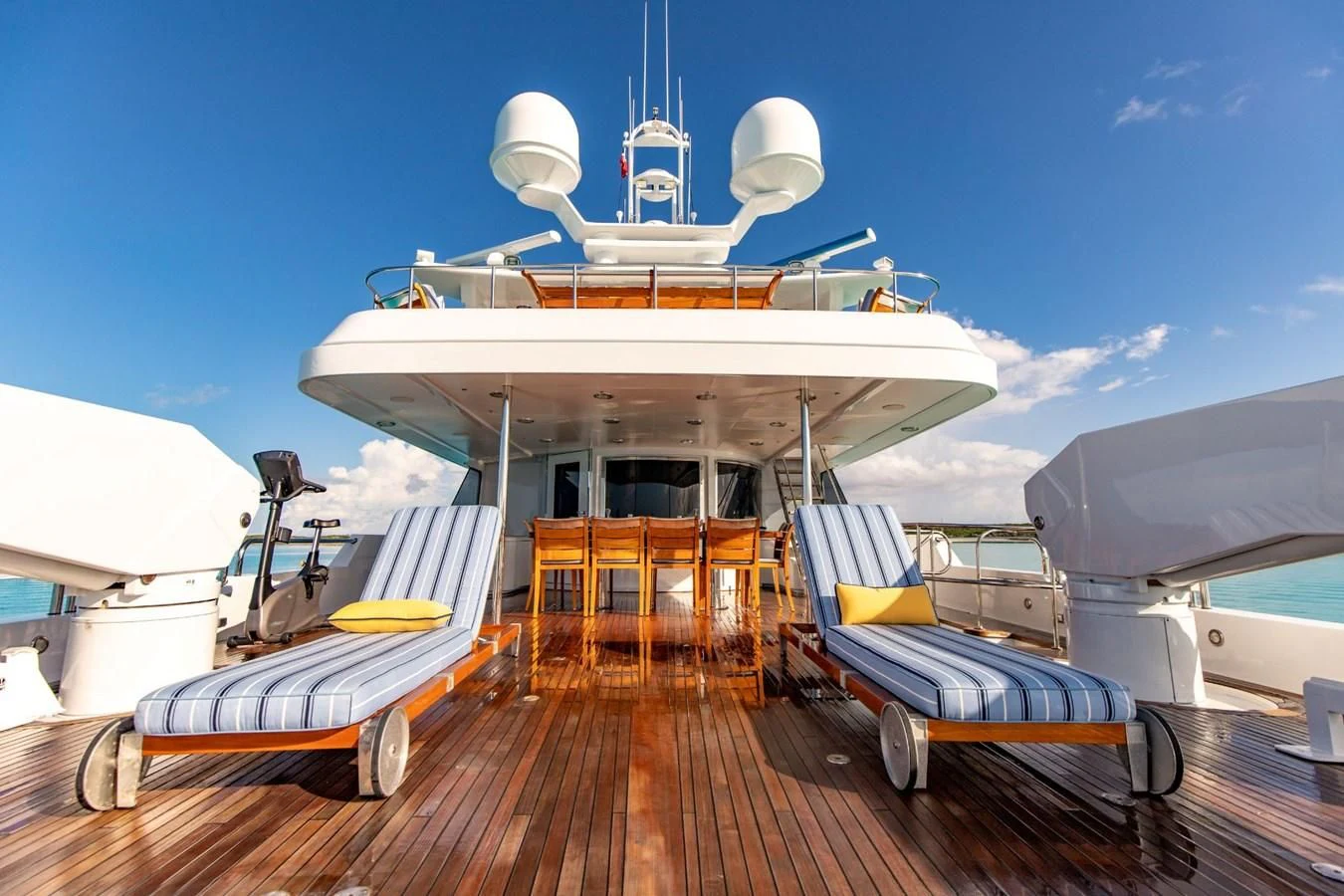 a boat on a dock aboard GRADE I Yacht for Charter