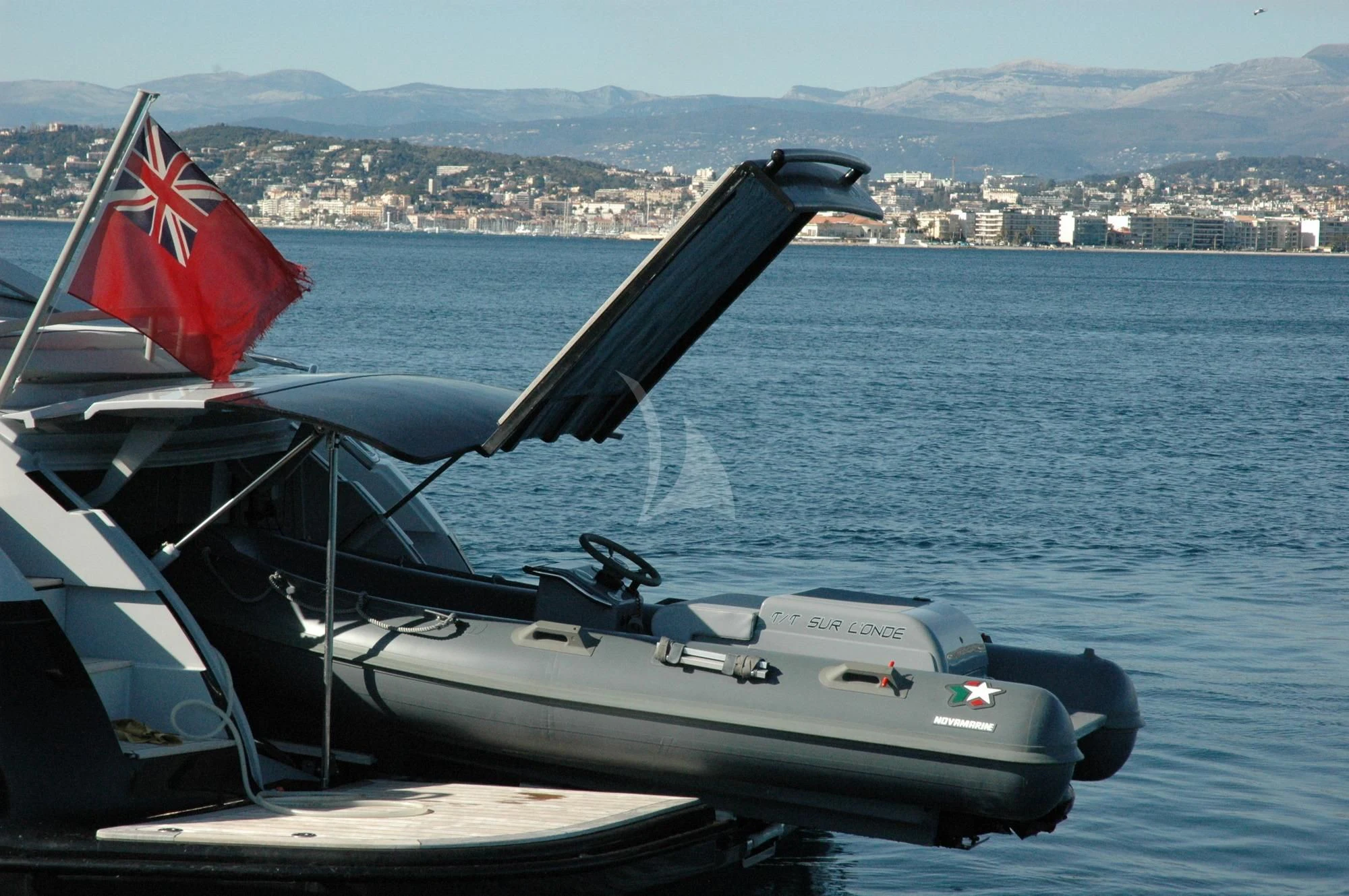 a seaplane on the water aboard SUR L'ONDE 2 Yacht for Sale