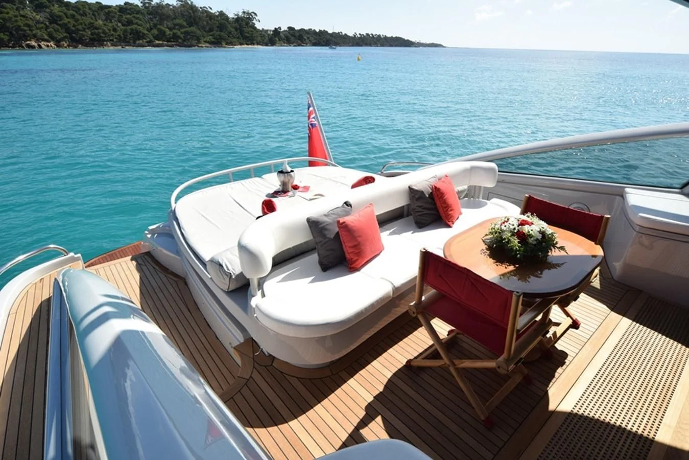 a boat on a deck aboard SUR L'ONDE 2 Yacht for Sale