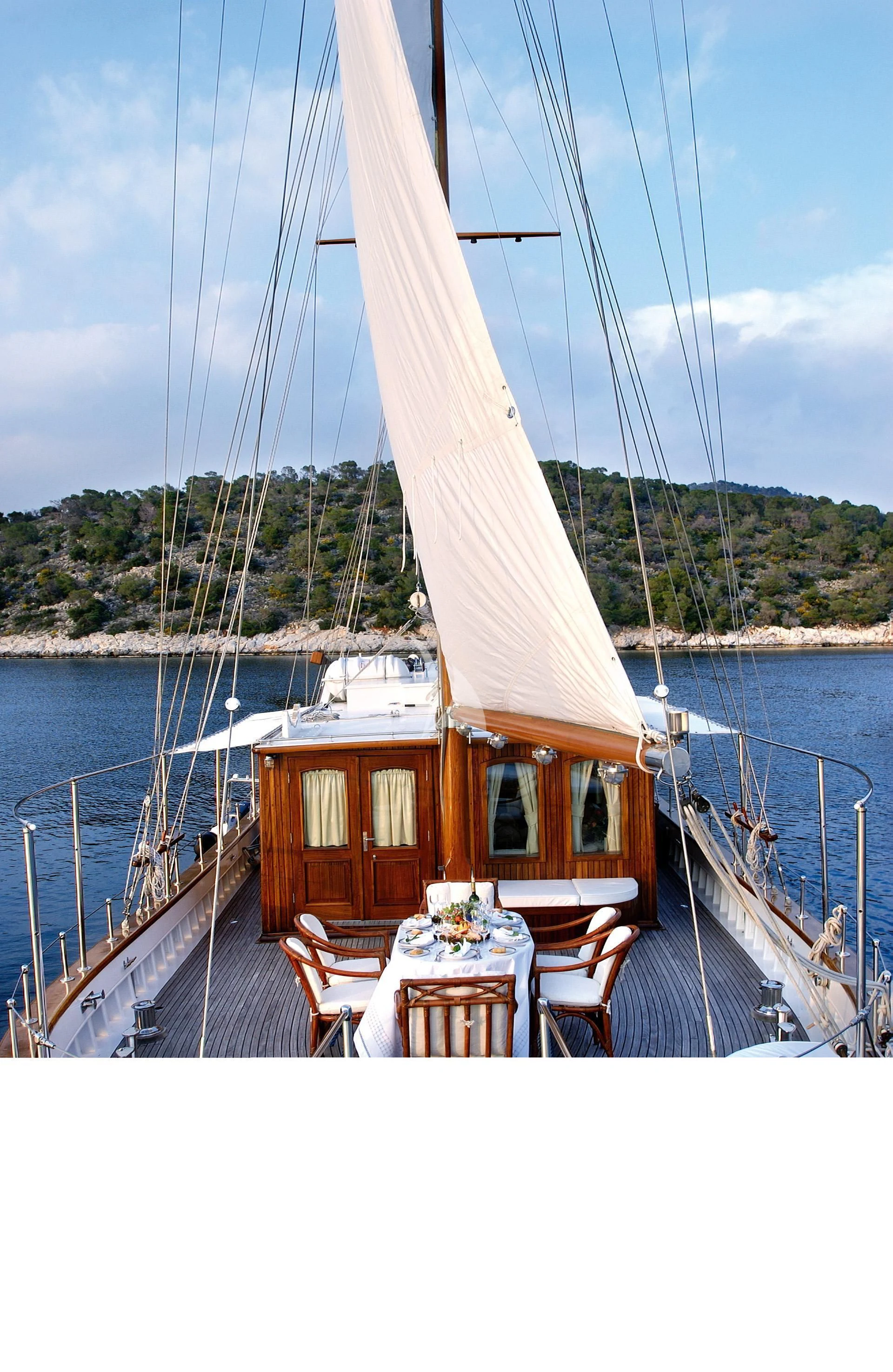 a boat on a body of water aboard LIANA H Yacht for Charter