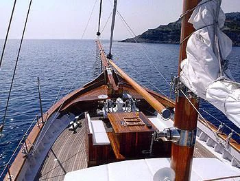 a boat on the water aboard LIANA H Yacht for Charter