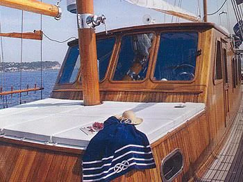 a boat on the water aboard LIANA H Yacht for Charter