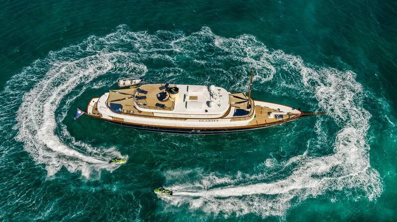 a boat on the water aboard OMNIA 1 Yacht for Sale