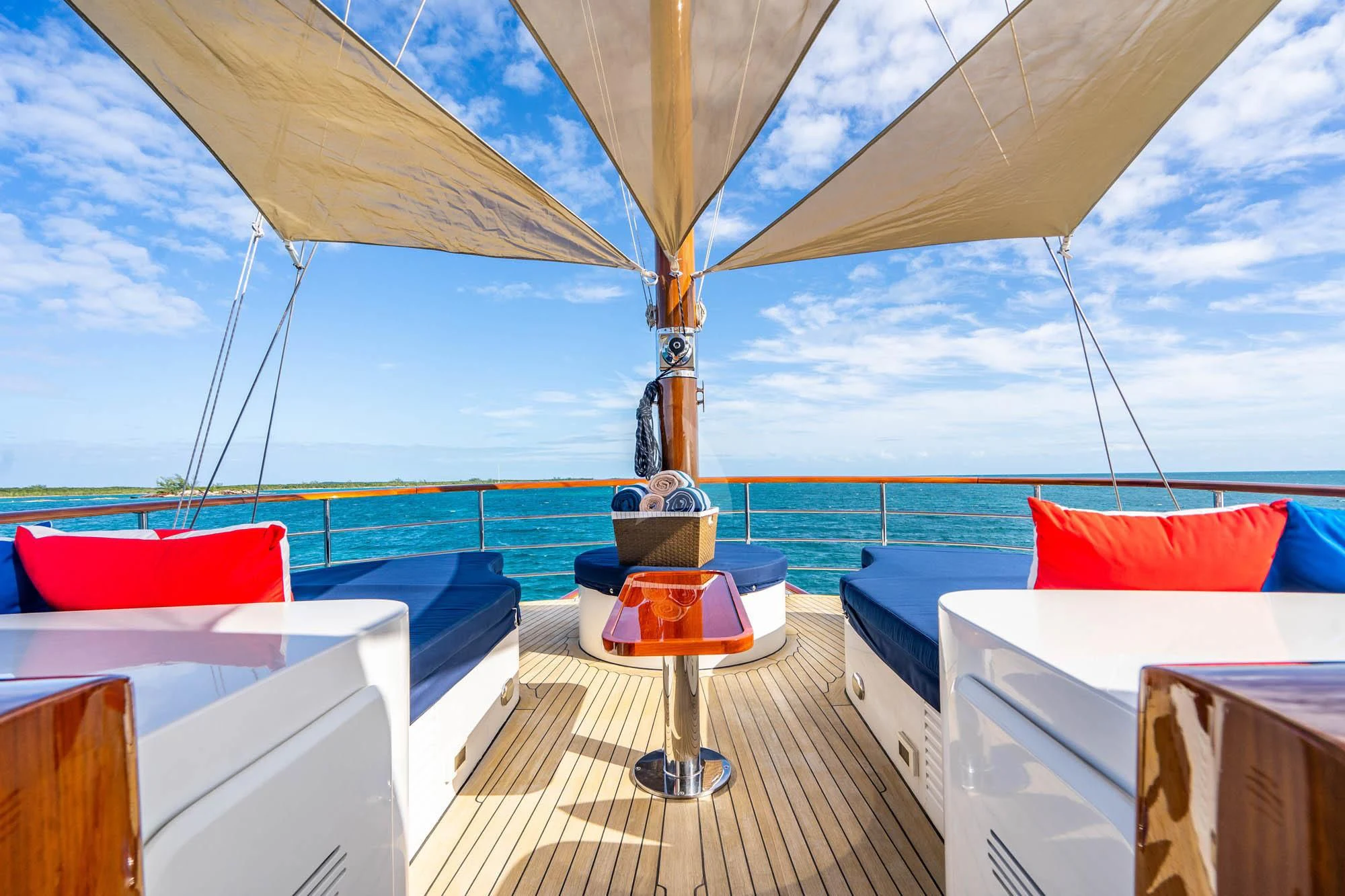 a boat on the water aboard OMNIA 1 Yacht for Sale