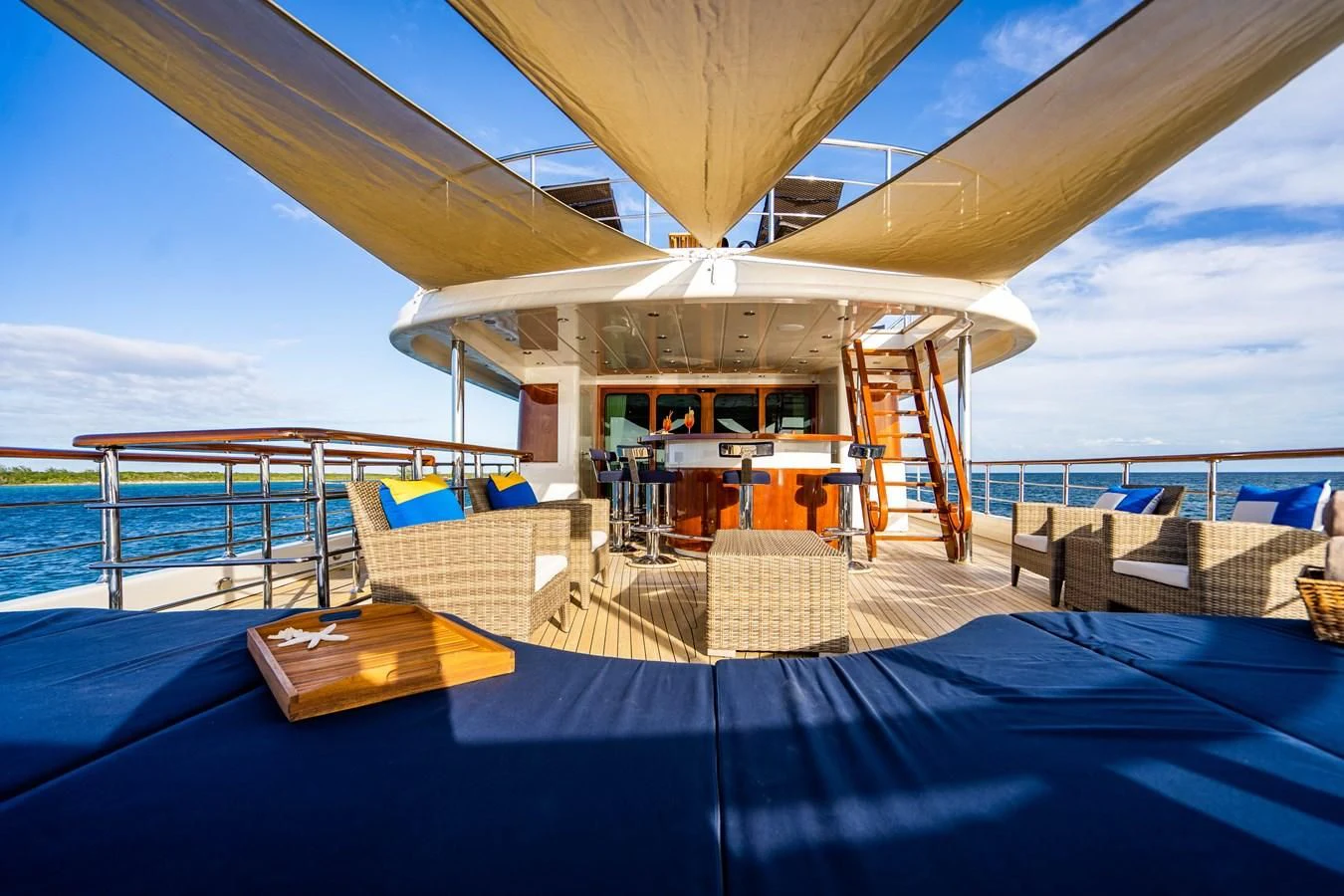 a boat on a body of water aboard OMNIA 1 Yacht for Sale