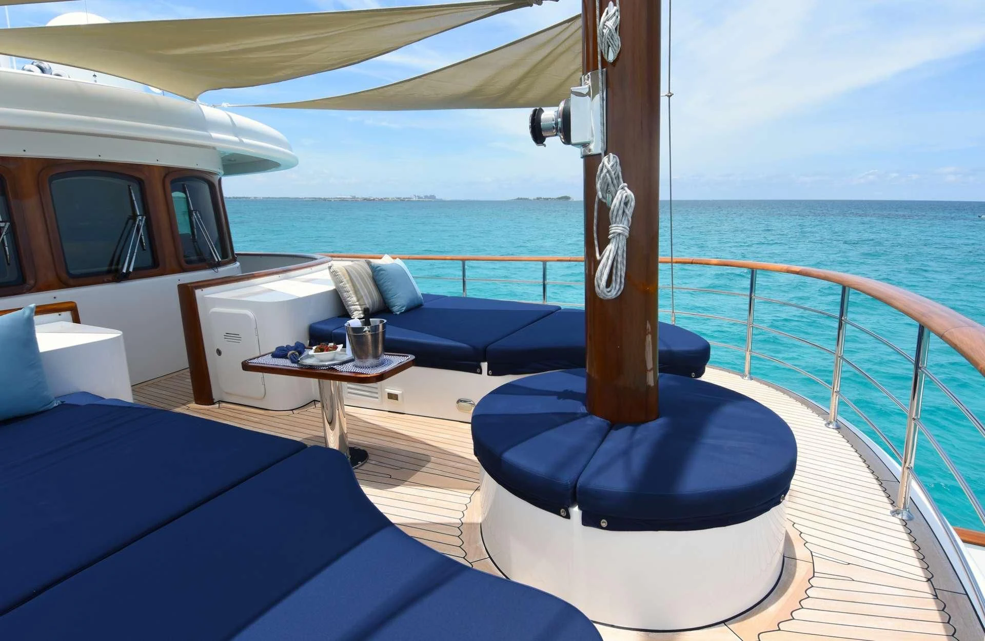 a boat on the water aboard OMNIA 1 Yacht for Sale