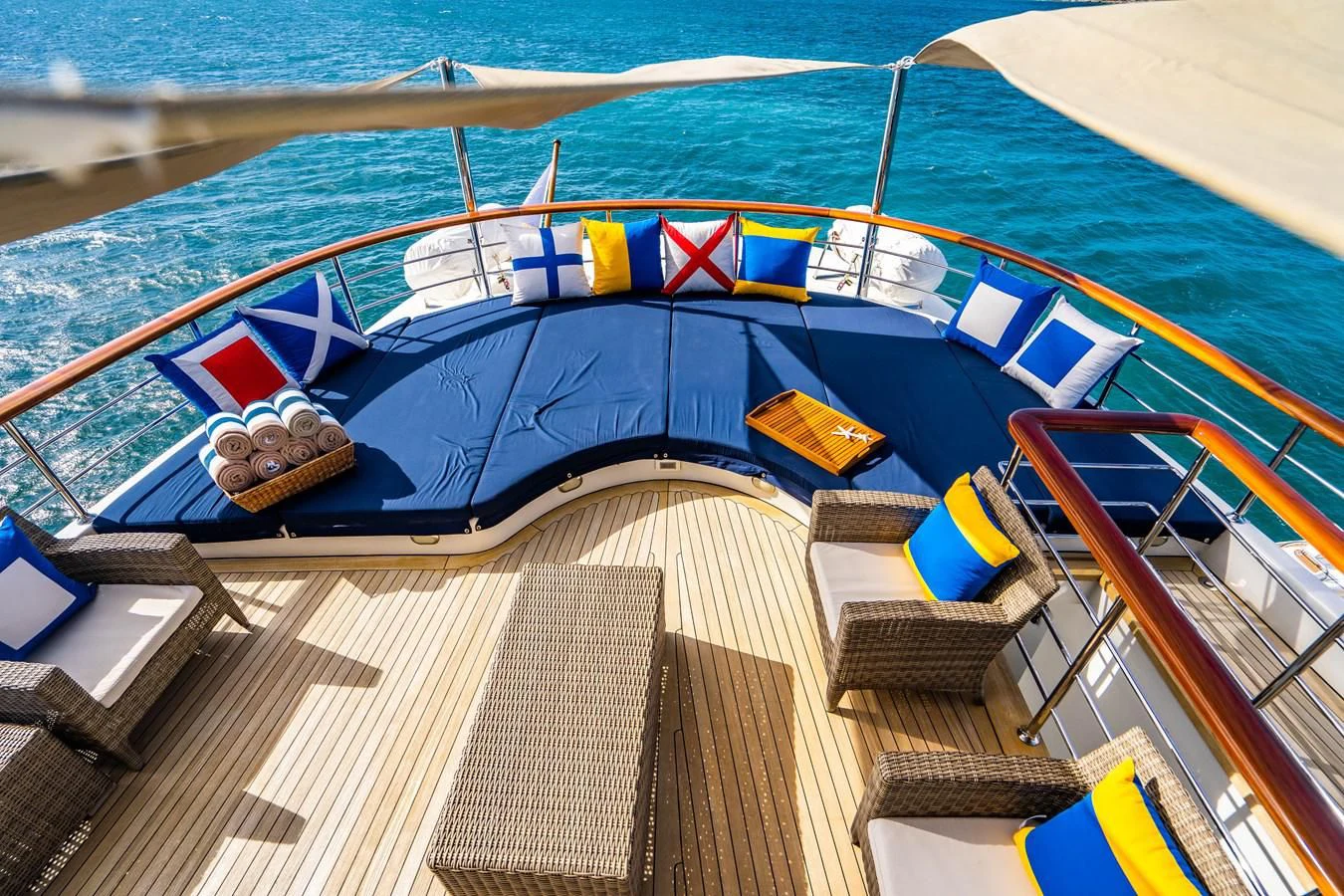 a boat on the water aboard OMNIA 1 Yacht for Sale
