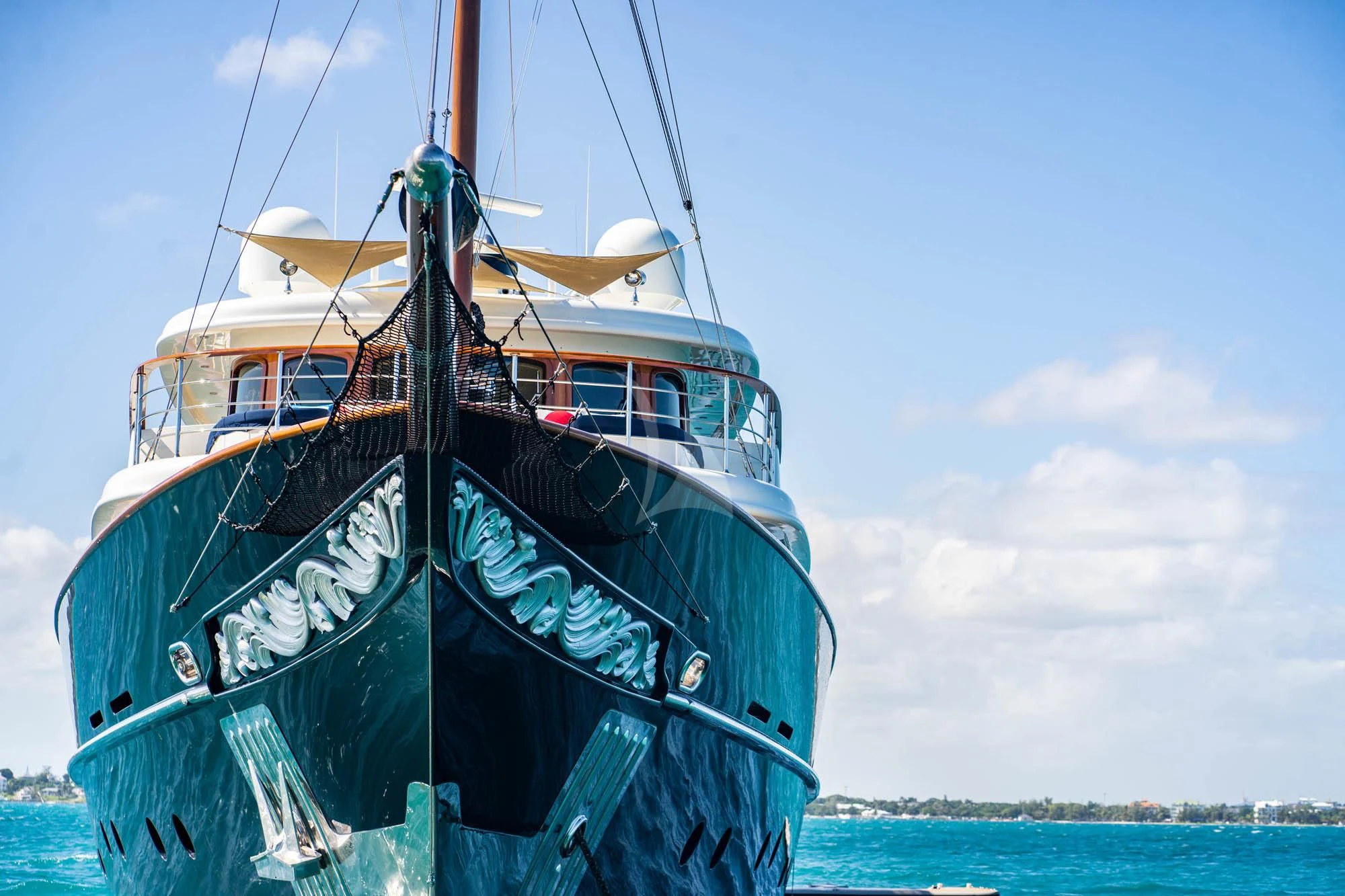 a boat on the water aboard OMNIA 1 Yacht for Sale