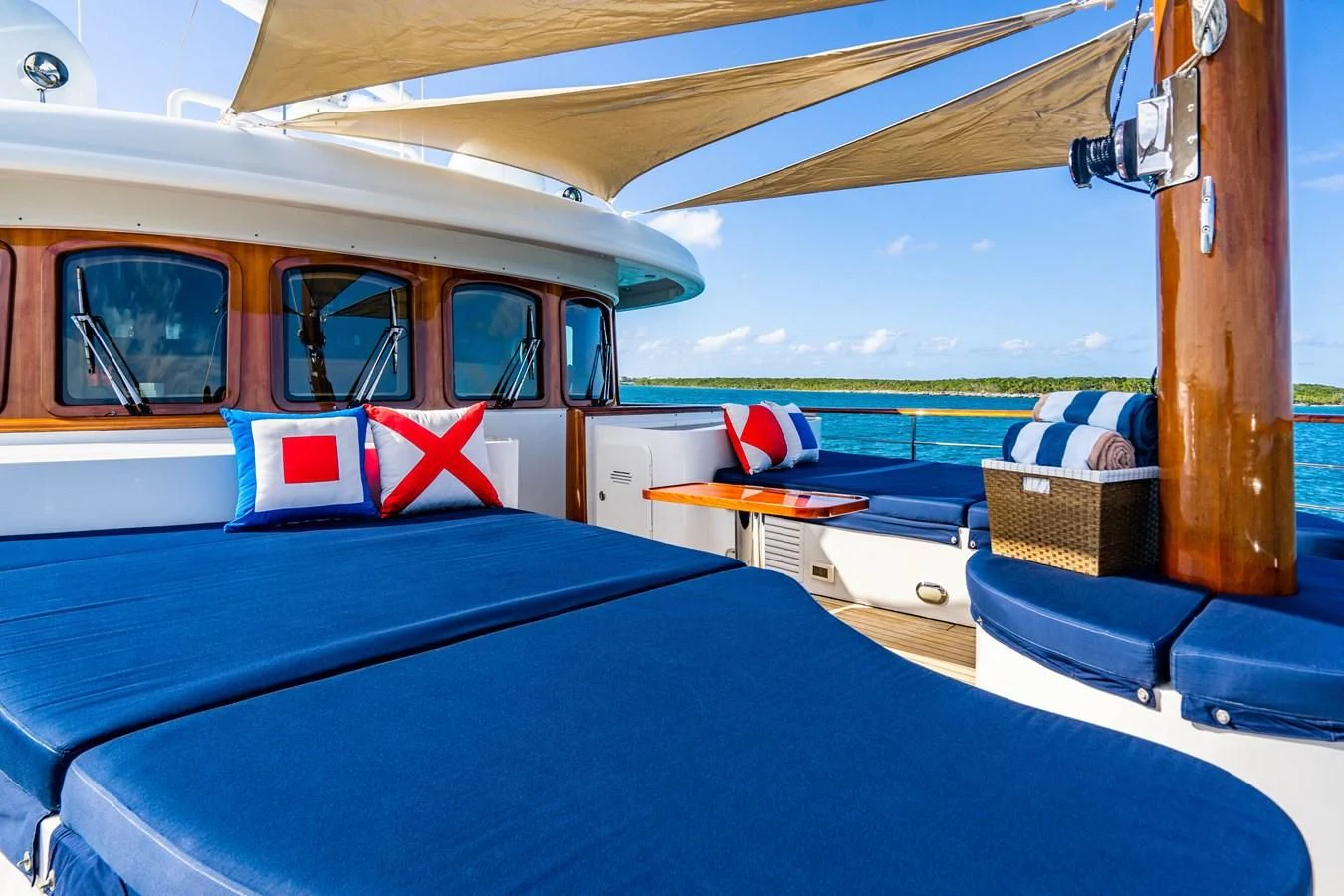 a boat on the water aboard OMNIA 1 Yacht for Sale