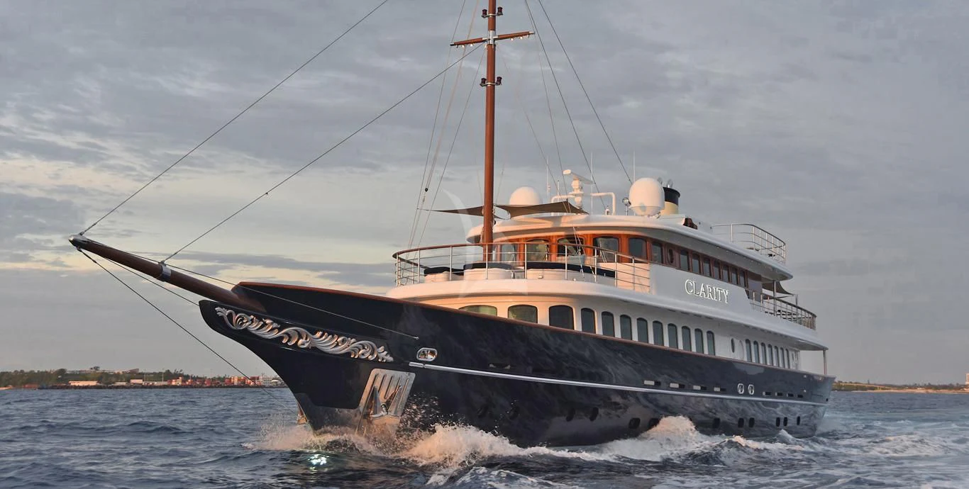 a boat on the water aboard OMNIA 1 Yacht for Sale