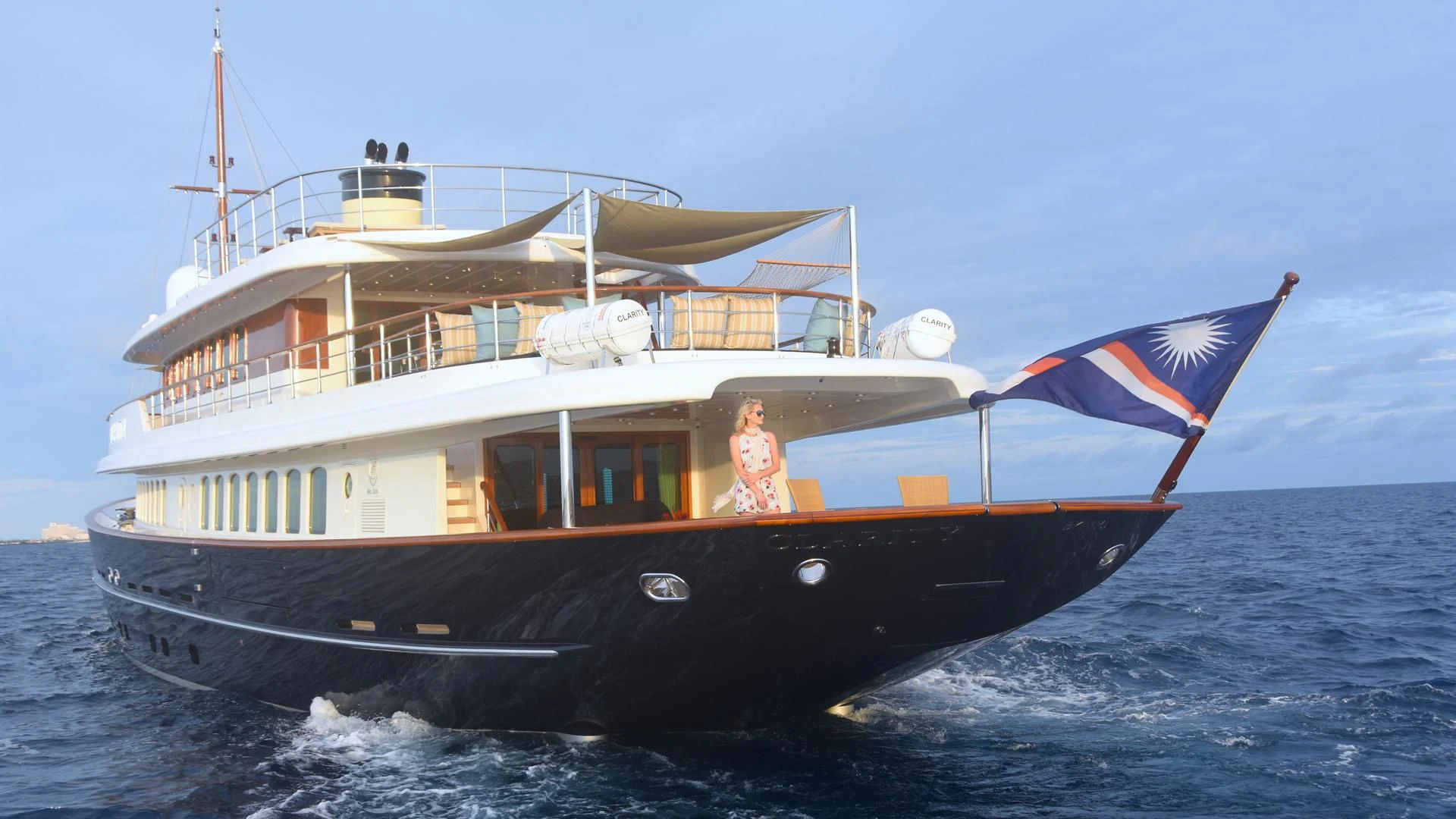 a boat on the water aboard OMNIA 1 Yacht for Sale