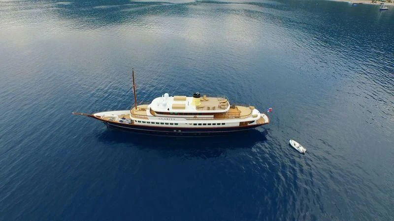 a boat in the water aboard OMNIA 1 Yacht for Sale