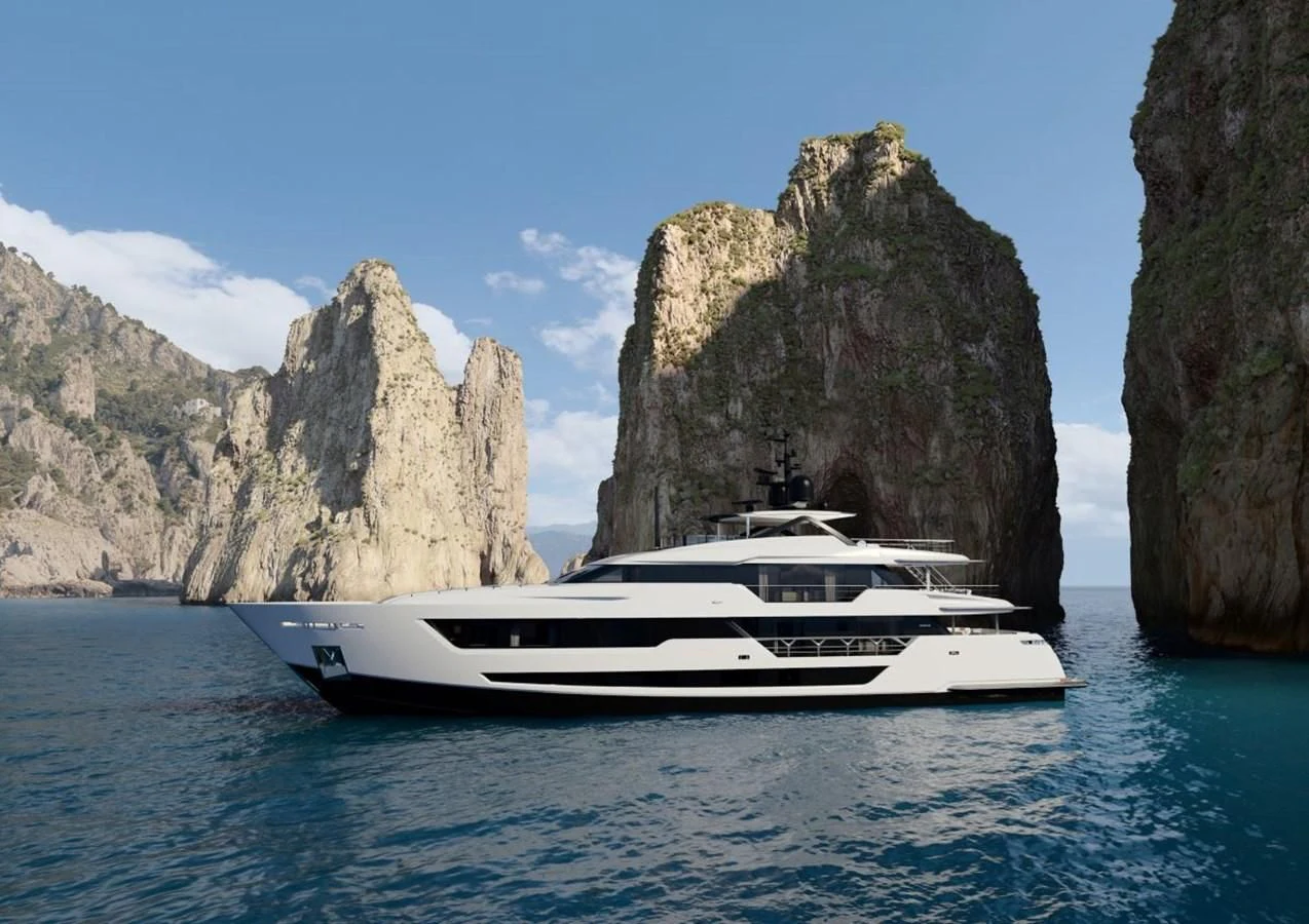 a boat in the water aboard HORIZON Yacht for Sale