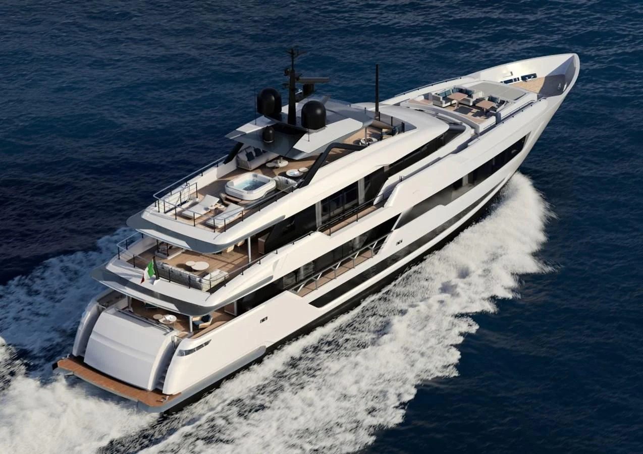 a high angle view of a ship aboard HORIZON Yacht for Sale