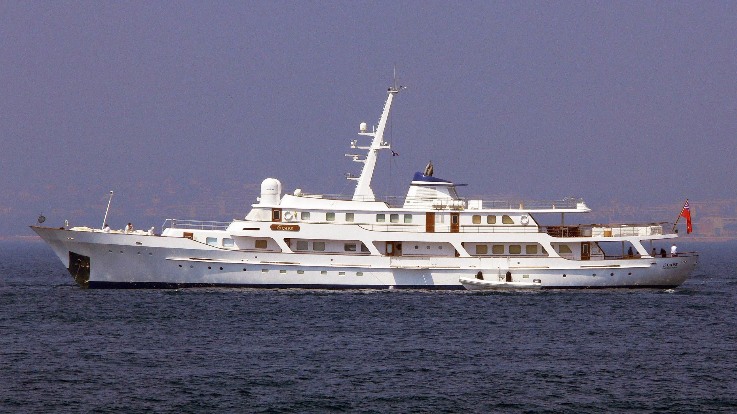 a large white boat in the water aboard MESERRET II Yacht for Sale