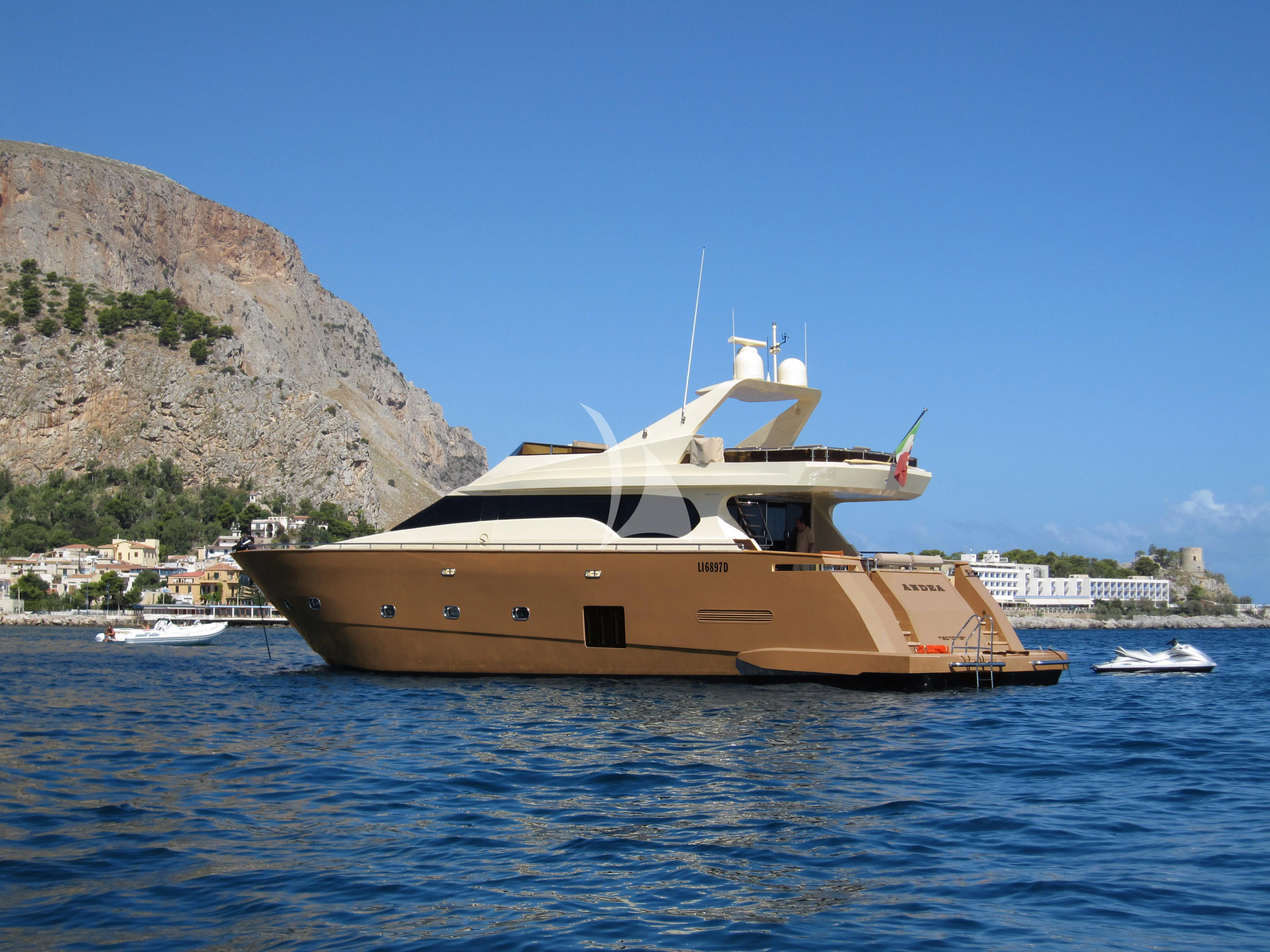 a boat in the water aboard ANDEA Yacht for Sale