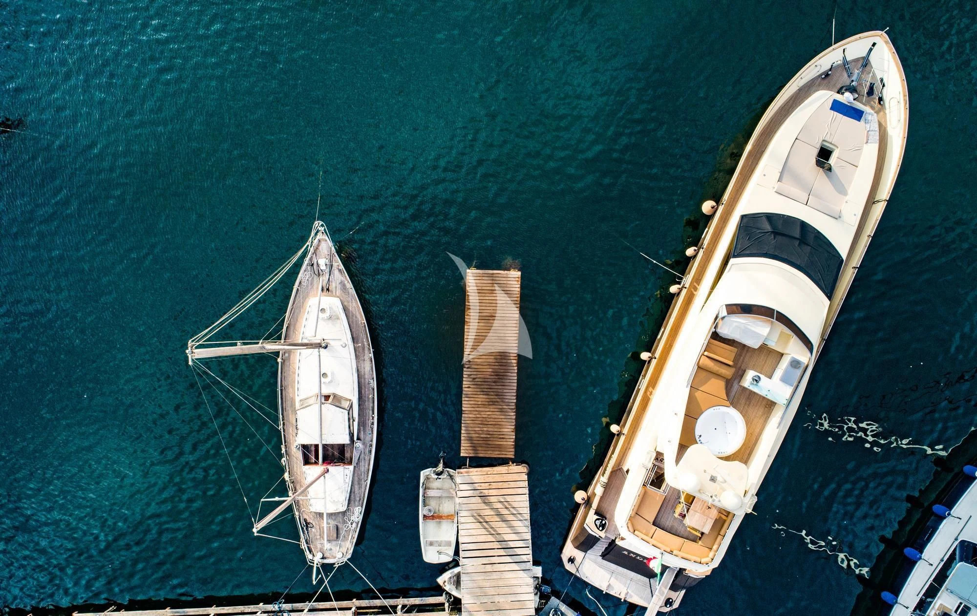 a rocket ship in the water aboard ANDEA Yacht for Sale