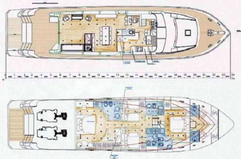 diagram aboard ANDEA Yacht for Sale