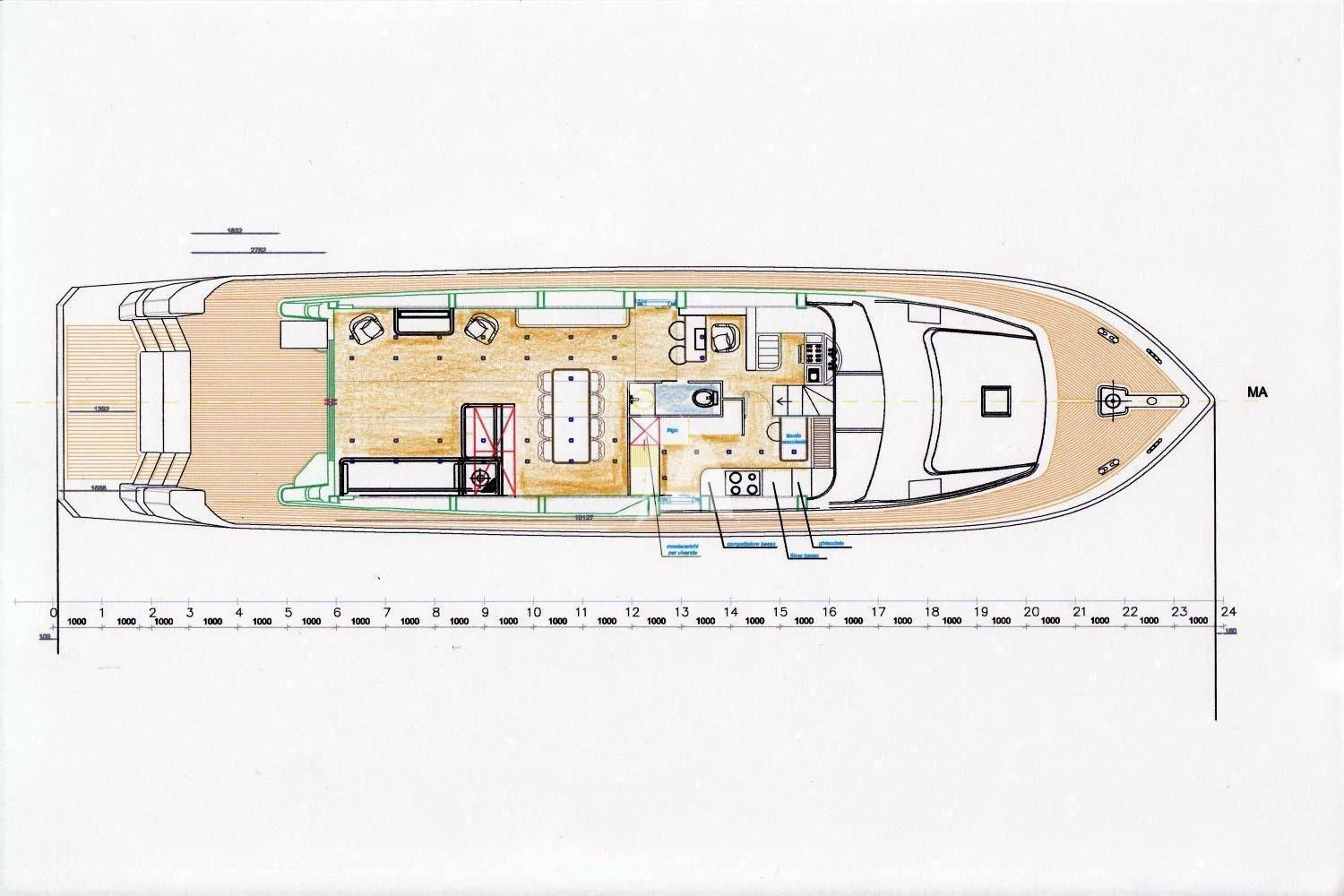 diagram aboard ANDEA Yacht for Sale