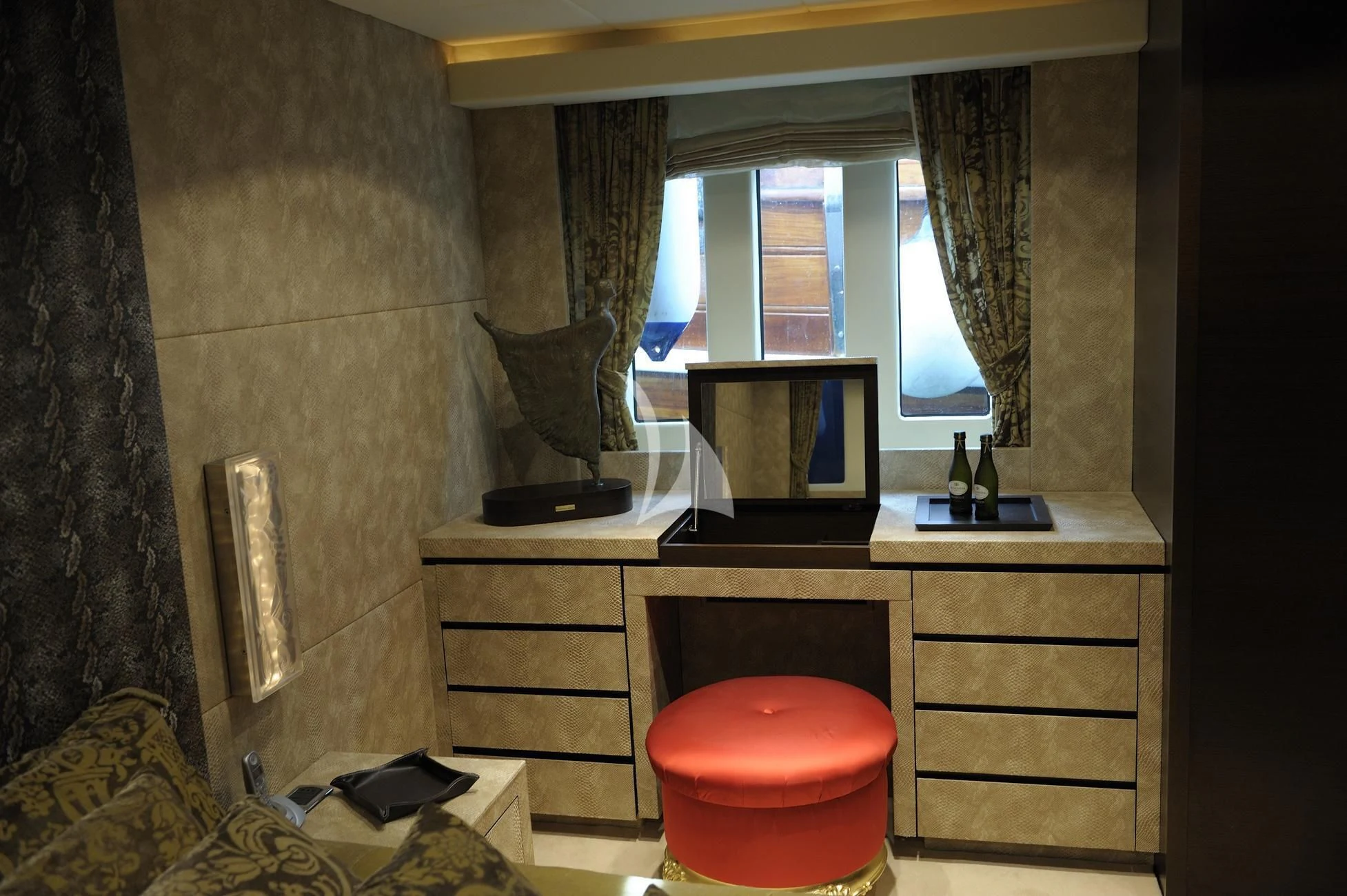 a room with a desk and a chair aboard ANDEA Yacht for Sale