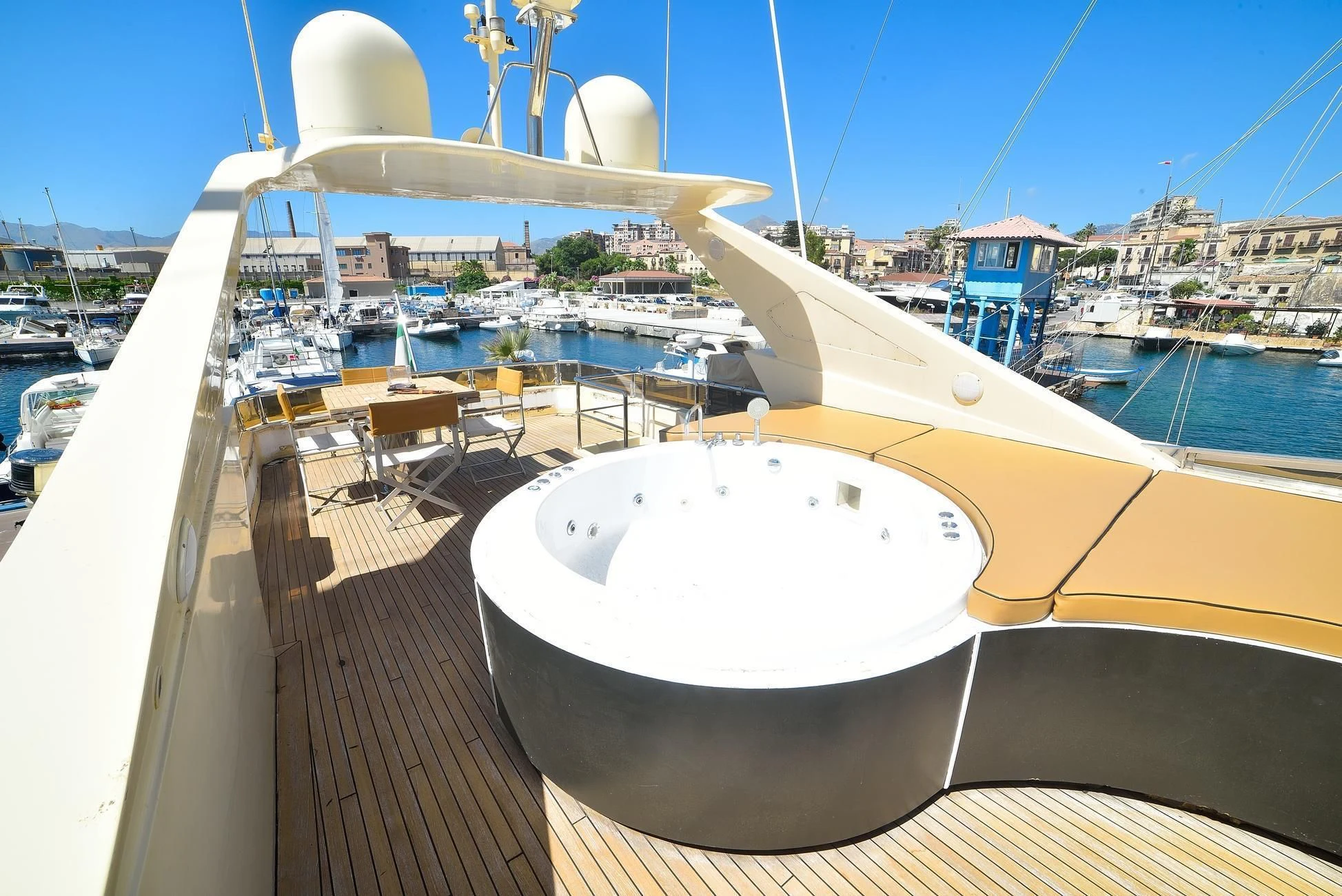 a boat on a dock aboard ANDEA Yacht for Sale