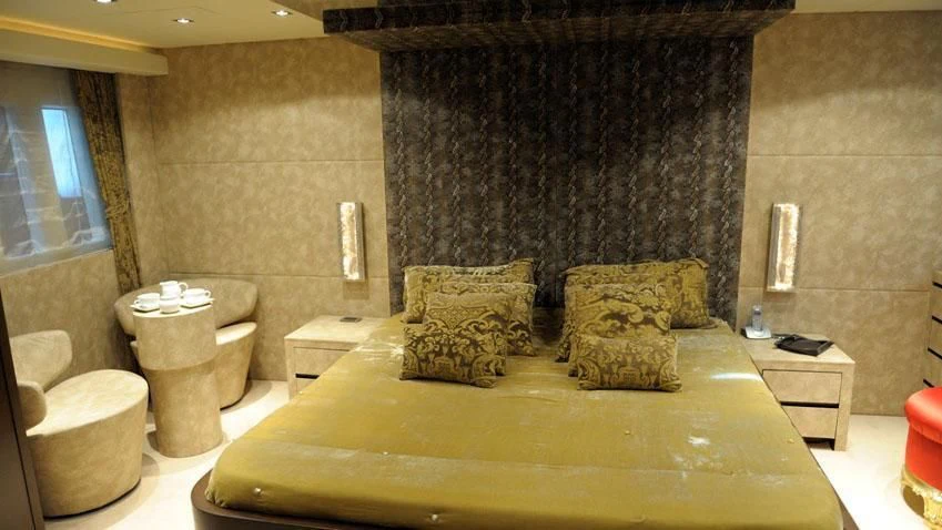 a bathroom with a large bathtub aboard ANDEA Yacht for Sale