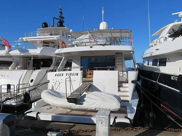 a group of boats docked aboard AQUA VIRGIN Yacht for Sale