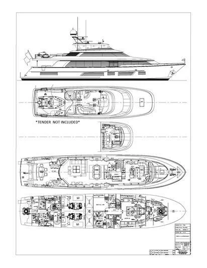 diagram, engineering drawing aboard RING-N-WET Yacht for Sale