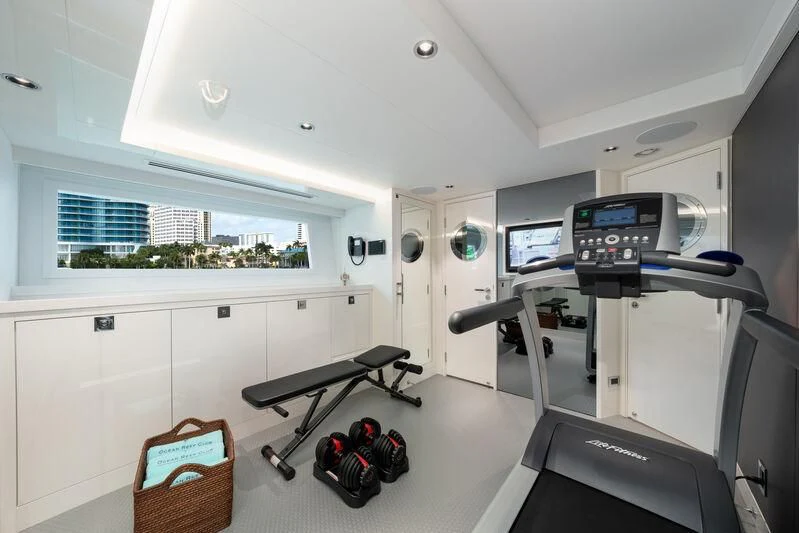 a room with computers and equipment aboard RING-N-WET Yacht for Sale