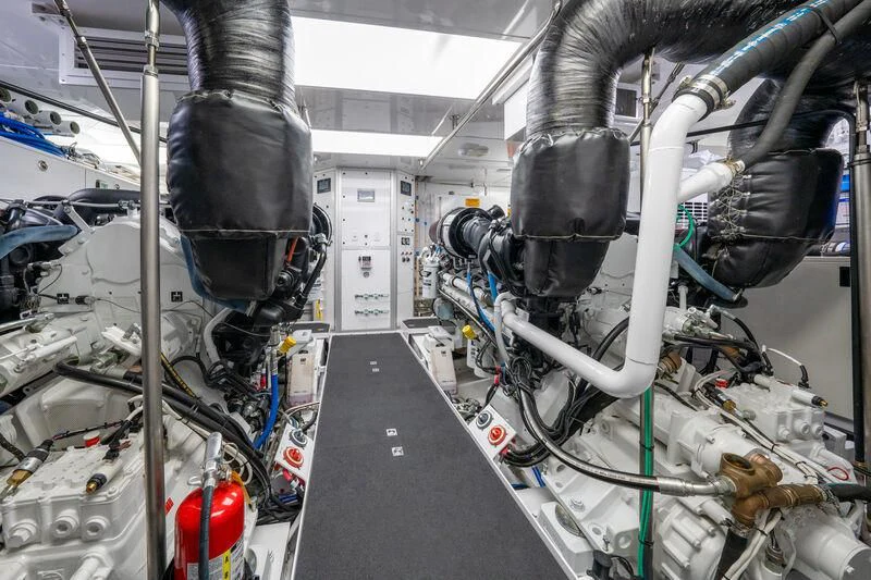 a large factory with pipes aboard RING-N-WET Yacht for Sale