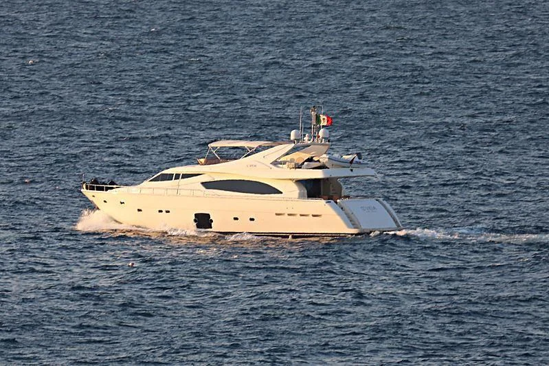 a boat in the water aboard S'VIDA Yacht for Sale