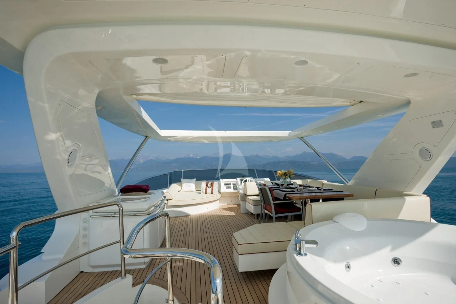 inside of a plane aboard THOR Yacht for Sale