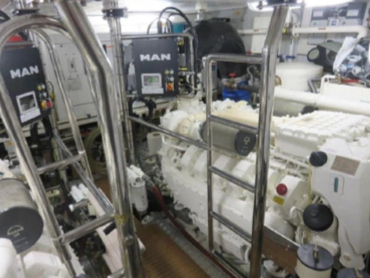 a machine inside a factory aboard THOR Yacht for Sale