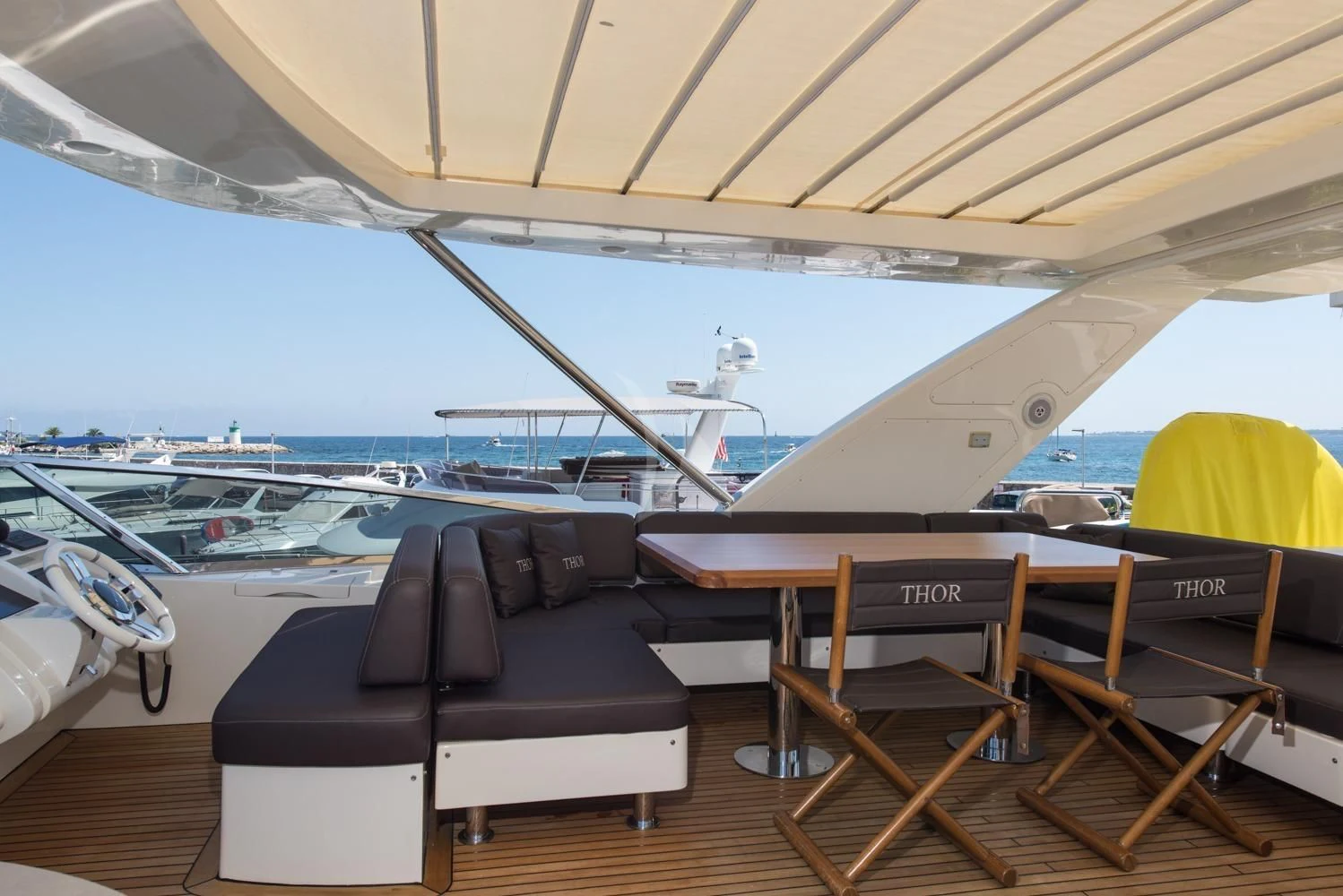 a boat on the water aboard THOR Yacht for Sale