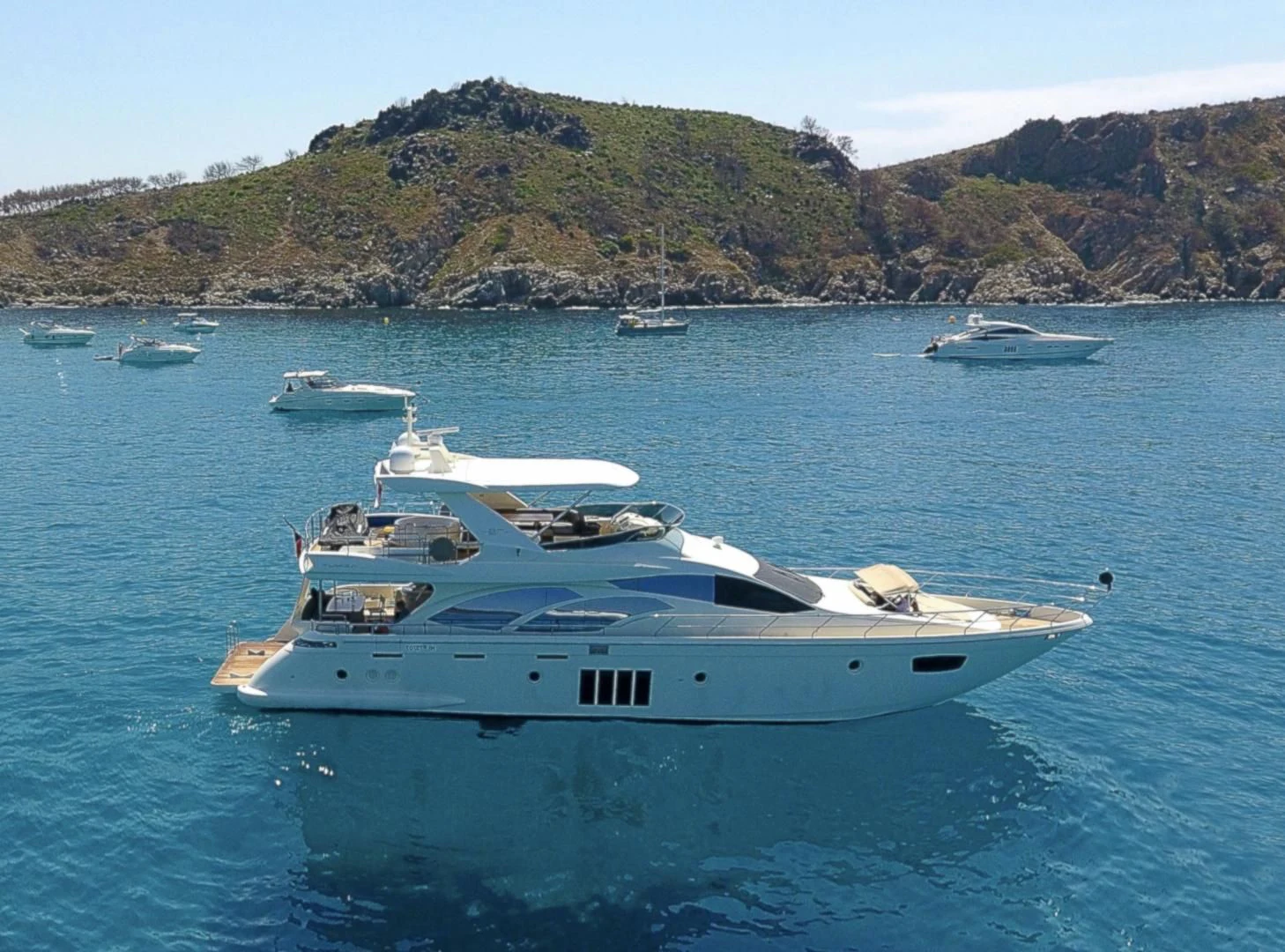 a boat in the water aboard THOR Yacht for Sale
