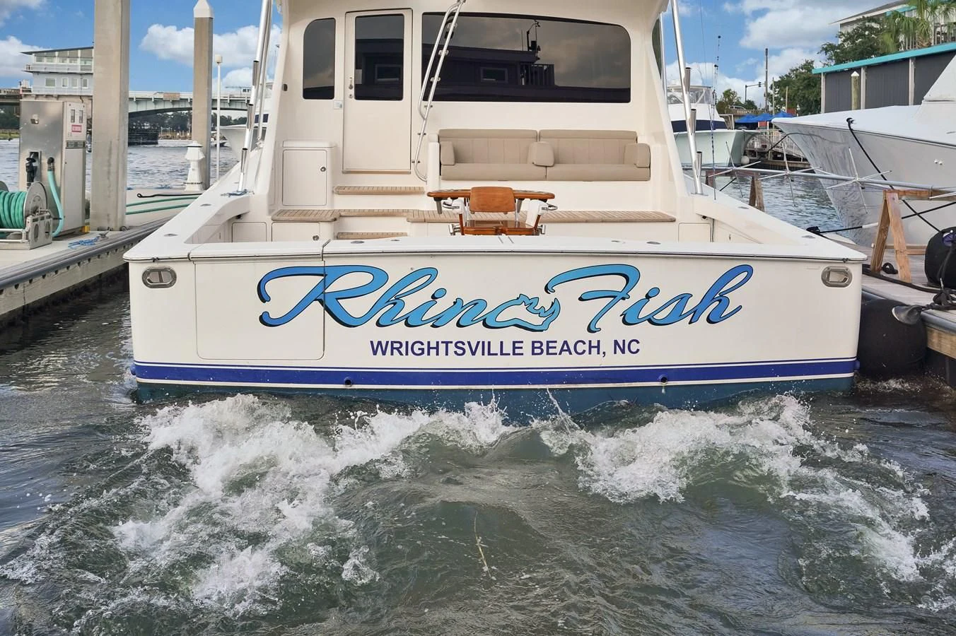 a boat in the water aboard RHINO FISH Yacht for Sale