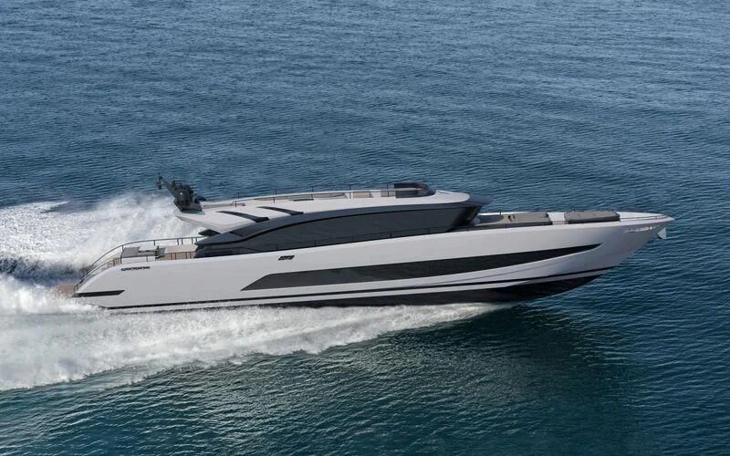 a white yacht in the ocean aboard 50 SHADES OF PLAY Yacht for Sale