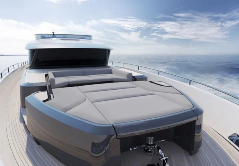 a boat on a deck aboard 50 SHADES OF PLAY Yacht for Sale