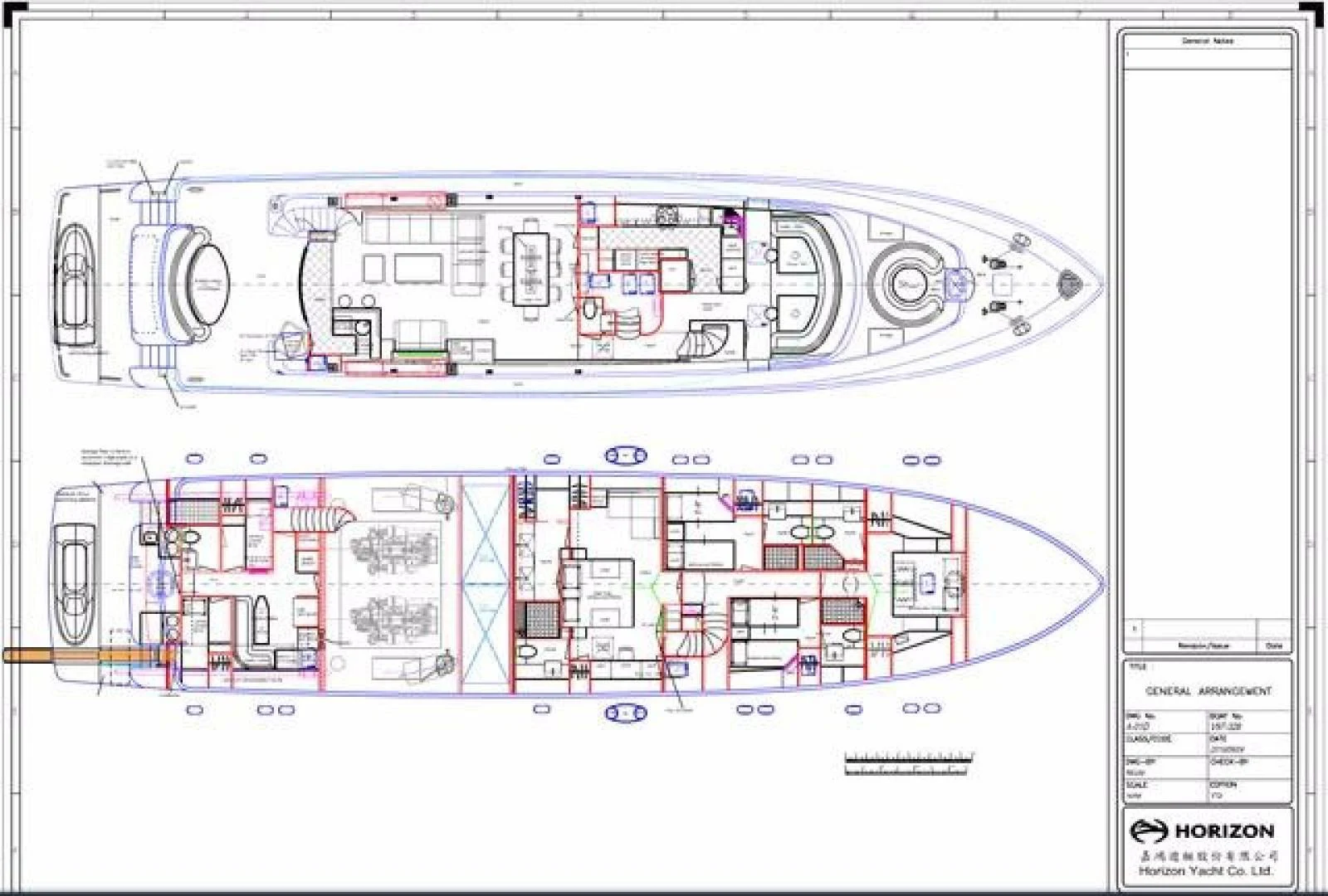 diagram aboard ENCORE Yacht for Sale